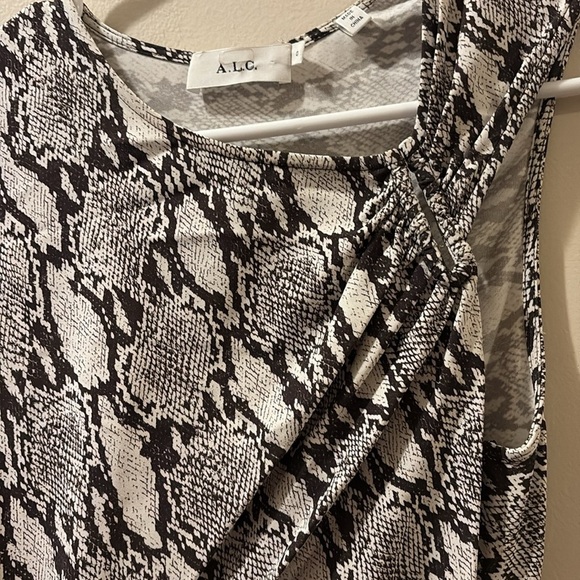 A.L.C. Brown and White Maxi Dress - size 0 - snake skin - cut out - Picture 5 of 7